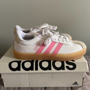 Adidas Womens VL Court 3.0 Pink/White - Size 6.5